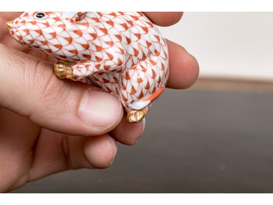 Herend, Hungarian Hand Painted Porcelain Seahorse And Mouse - As Is