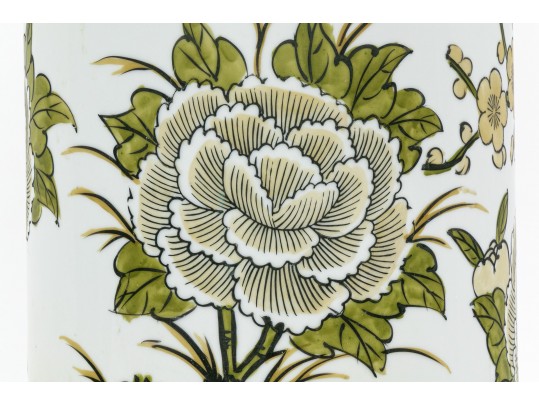 Charming Japanese Vintage Enameled Porcelain Umbrella Stand