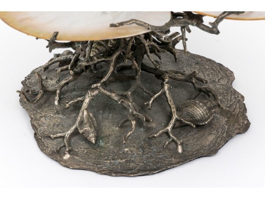 Impressive Maitland-Smith Silver Plated & MOP Caviar Server 