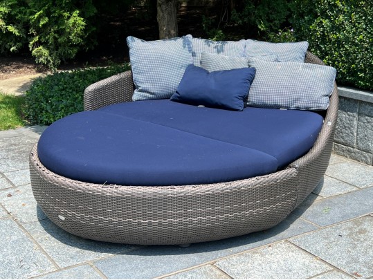 Gloster Two Piece Outdoor All-weather Woven Resin Daybed, As-is