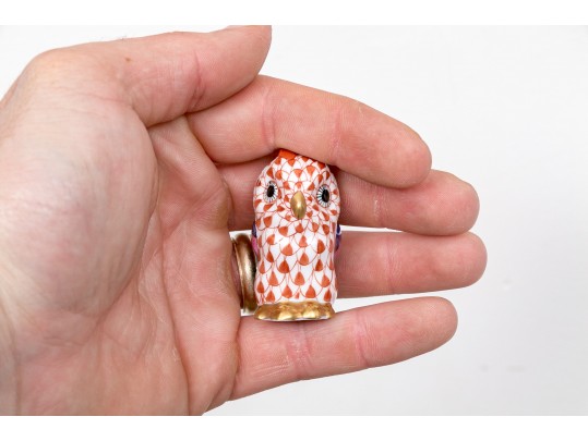 Splendid Herend, Hungarian Hand Painted Porcelain Owl