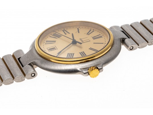 Dunhill Fabulous Brushed Steel 37mm Quartz Watch, Link Bracelet