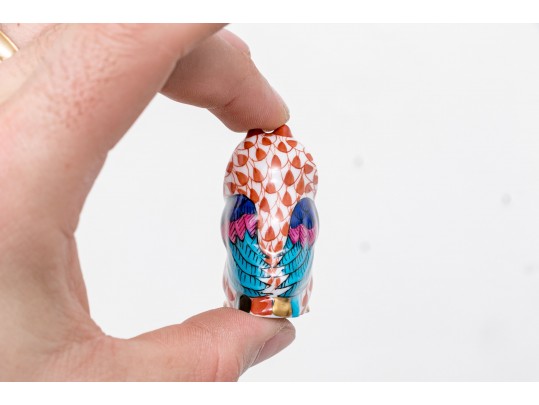 Splendid Herend, Hungarian Hand Painted Porcelain Owl