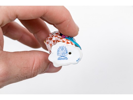 Splendid Herend, Hungarian Hand Painted Porcelain Owl