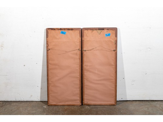 Pair Of Framed Chinese Embroidered Panels