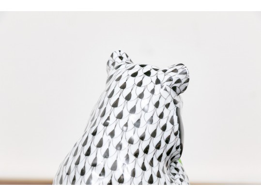 Magnificent Herend Hand Painted Panda Bear Eating Bamboo