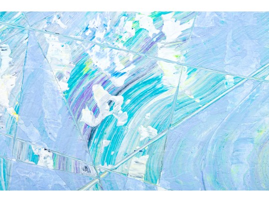 John Fatse (American, CT, 20th-21st C.) Acrylic On Canvas, Angles And Curves