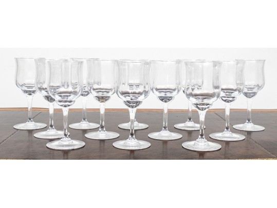 12 French Baccarat Crystal Goblets