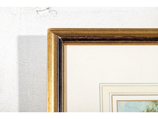 M. Gianni (Italy, 1873-1956) Gouache, Italian Mountain Lake Scene