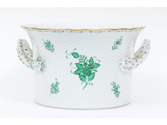 Impressive Herend Hand Painted, Porcelain Wine Cooler