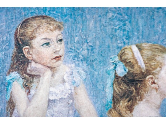 Framed Color Print, Victorian Mother With Daughters