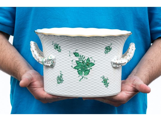 Impressive Herend Hand Painted, Porcelain Wine Cooler