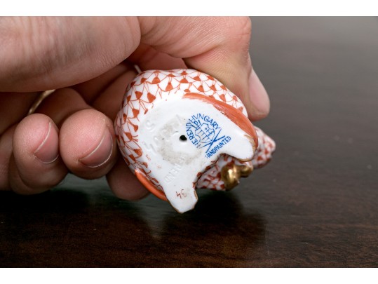 Herend, Hungarian Hand Painted Porcelain Seahorse And Mouse - As Is