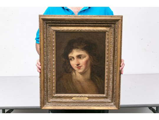 After (School Of) George Romney, R.A. (English, 1734-1802), Oil On Canvas, Portrait