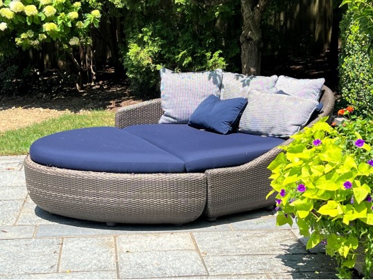 Gloster Two Piece Outdoor All-weather Woven Resin Daybed, As-is