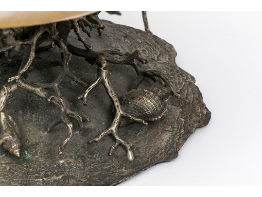 Impressive Maitland-Smith Silver Plated & MOP Caviar Server 