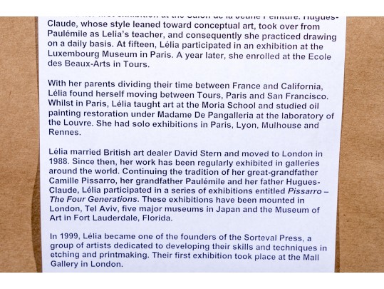 Lelia Pissarro (France, B.1963) Signed Serigraph, 