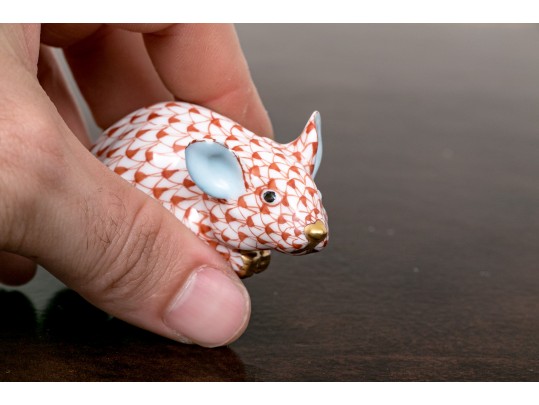 Herend, Hungarian Hand Painted Porcelain Seahorse And Mouse - As Is