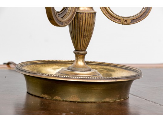 Collection Of Two Lovely Semi Antique Brass Bouilotte Lamps