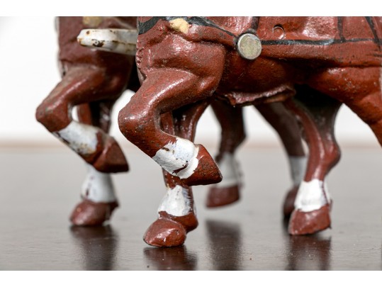 Vintage Paint Finished Cast Iron “Coca Cola” Horse Drawn Cart 