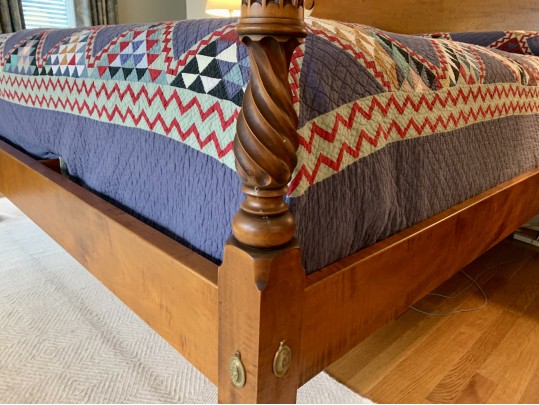 Fabulous Leonard's King Size Maple Poster Bed Frame, $9,500 Retail