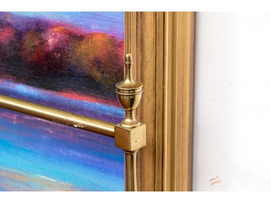 Georgian Style Mahogany Veneered Sideboard With Brass Gallery