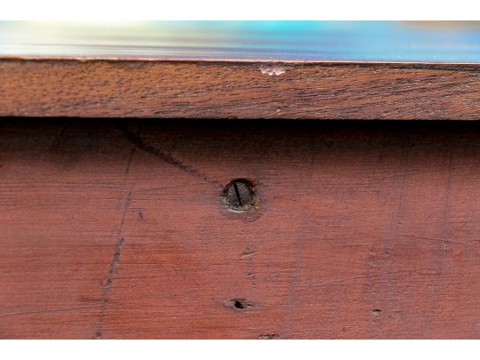 Georgian Style Mahogany Veneered Sideboard With Brass Gallery