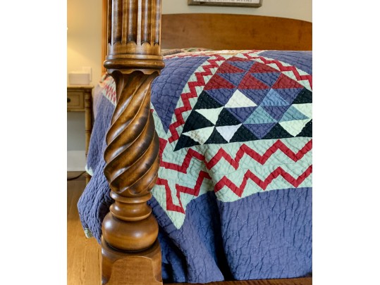 Fabulous Leonard's King Size Maple Poster Bed Frame, $9,500 Retail