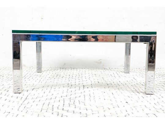 Glass Top Mid Century Modern Coffee Table