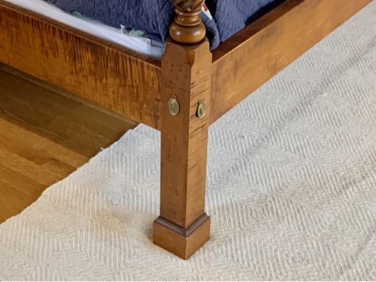 Fabulous Leonard's King Size Maple Poster Bed Frame, $9,500 Retail