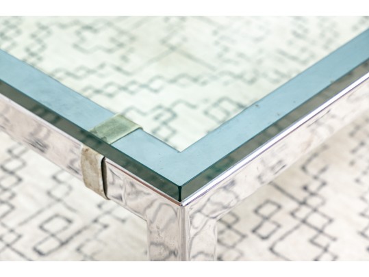 Glass Top Mid Century Modern Coffee Table