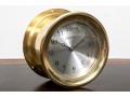Portfolio Brass And Glass Encased Ship Porthole Form, Wall Mounted Clock