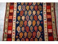 Vibrant Kazak Hand Knotted Wool Runner Rug, 95