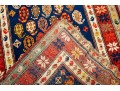 Vibrant Kazak Hand Knotted Wool Runner Rug, 95