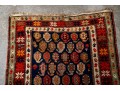 Vibrant Kazak Hand Knotted Wool Runner Rug, 95