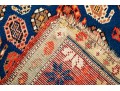 Vibrant Kazak Hand Knotted Wool Runner Rug, 95