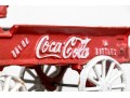 Vintage Paint Finished Cast Iron “Coca Cola” Horse Drawn Cart 