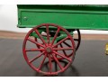 Semi Antique Paint Finished Cast Iron Toy Farm Cart Pulled By Horses 