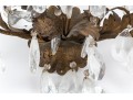 Pair Of Gilt Metal And Cut Crystal Wall Sconces