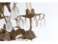 Pair Of Gilt Metal And Cut Crystal Wall Sconces