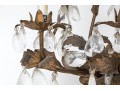 Pair Of Gilt Metal And Cut Crystal Wall Sconces