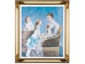 Framed Color Print, Victorian Mother With Daughters