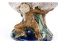 Playful Vintage Majolica Figural Compote Bowl