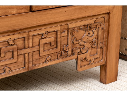 Stunning Chinese Wood And Brass Dressing Cabinet