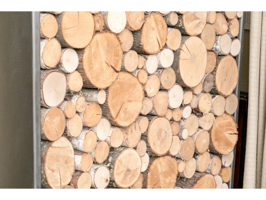 Artisanal Custom Made Heavy, Thick Gauge, Steel Firewood Storage Garniture