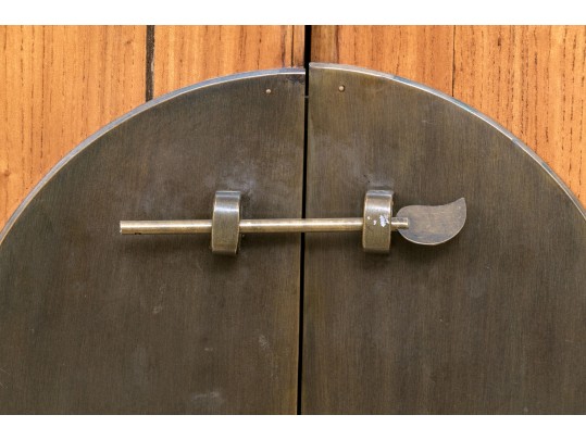 Stunning Chinese Wood And Brass Dressing Cabinet