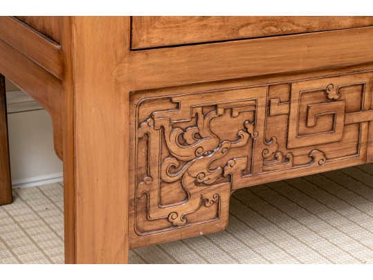 Stunning Chinese Wood And Brass Dressing Cabinet