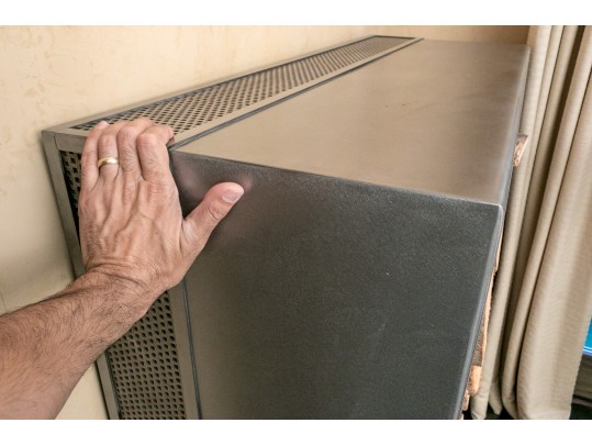 Artisanal Custom Made Heavy, Thick Gauge, Steel Firewood Storage Garniture