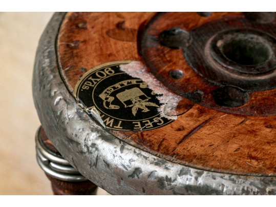 Antique Wood And Glass Hourglass