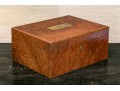 Burled Veneered, Poem Mounted Travelers Chest